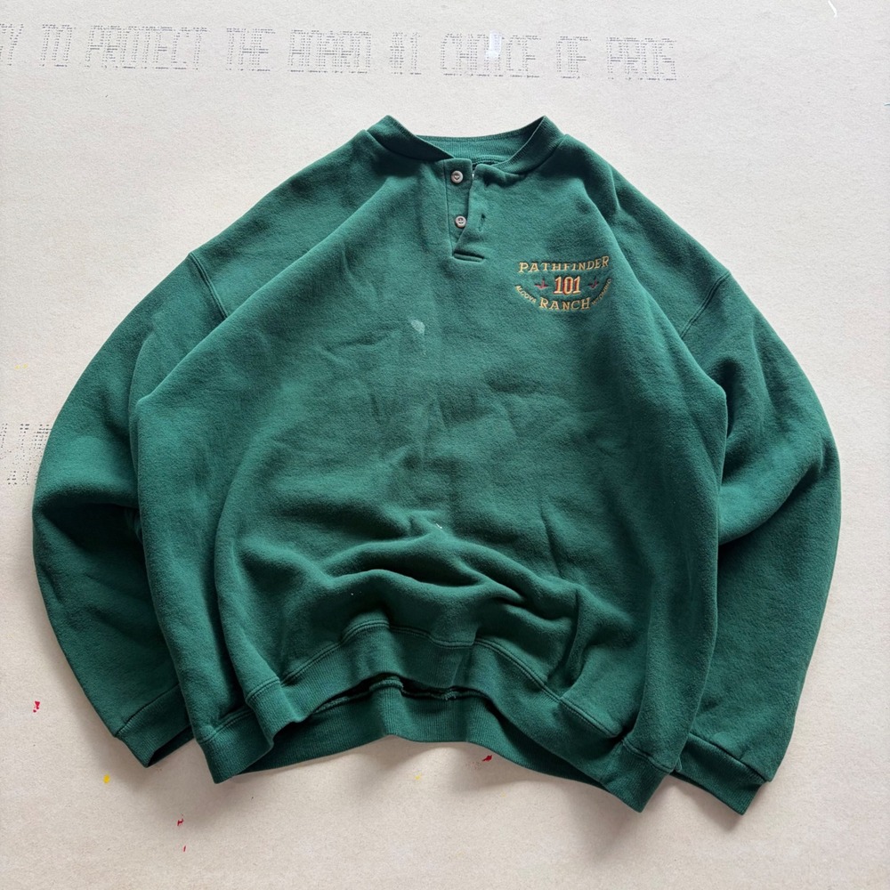 Vintage 90s Lee Pathfinder 101 Ranch Henley Sweatshirt